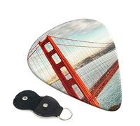 Golden Gate Bridge Printed Guitar Picks 6 Pcs Guitar Plectrum Acoustic Electric Guitar Pick for Bass Electric Acoustic Guitars Ukulele Thin Medium Thick Set 0.46mm