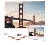 Golden Gate Bridge Puzzles 1000 Pieces Personalized Jigsaw Puzzles Photos Puzzle for Adults Challenging Picture Puzzle with storage bag Puzzles for Men Women Home Decor (10.2" x 15")