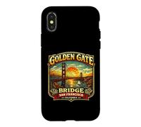 Golden Gate Bridge s Vintage San Francisco s Retro Art Case for iPhone X/XS