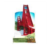 Golden Gate Bridge San Francisco USA Refrigerator Magnet Travel Souvenir 3D Fridge Decoration Magnetic Sticker Hand Painted