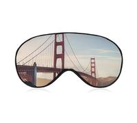 Golden Gate Bridge Sleep Mask for Women Men Side Sleeper Eye Cover with Adjustable Strap Soft Breathable Blackout Mask Slip-Free Deep Sleeping Travel Essentials