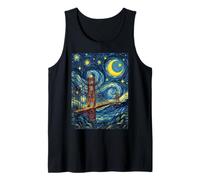 Golden Gate Bridge Starry Night Art History Present USA Tank Top