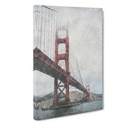 Golden Gate Bridge Vol.4 Canvas Print | Gallery Wrapped 30mm Frame Wall Art | 30x20 inches | Ready to Hang | Modern Cityscape Picture | Living Room Bedroom Lounge Office