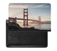 Golden Gate Bridge1 Passport Holder Vaccine Card Holder Waterproof Passport Wallet Travel Document Organizer for Airport Essentials