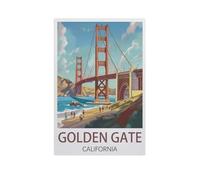 Golden Gate California，Puzzle 1000 Piece Jigsaw Puzzles for Adults, Classic Puzzle Difficult Puzzle for Kids Teenagers Educational Game Toys Gift for Home Travel（50x70cm）-J79
