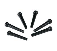 Golden Gate F-3612 Acoustic Guitar Bridge Pins - Black - Set of 6