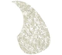 Golden Gate F-4016 Acoustic Guitar Pickguard, White Pearl