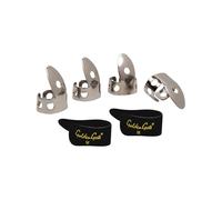Golden Gate GP1-3B Thumb & Finger Pick Pack - Stainless Steel/Black - Medium