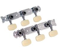 Golden Gate GR1031 F-2001 Acoustic Guitar Tuners - 2 Planks (3+3) - Chrome/cream