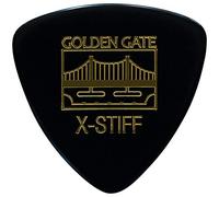 Golden Gate MP-323 Rounded Triangle Shape Guitar Picks, 1.0 mm Thickness, Black