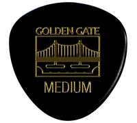 Golden Gate MP-423 Rounded Triangle Shape Guitar Picks, 0.75 mm Thickness, Black