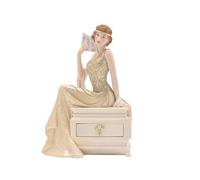 Golden Gatsby Trinket Box and Glamourous Lady with Fan Juliana Broadway Belles Widdop & Co - 63280