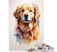 Golden Gaze Puzzle for Adults And Teenagers 500 Pieces Wooden Puzzle Adult Jigsaw Puzzle Funny Jigsaw Puzzles 500pcs (52x38cm)