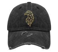 Golden Geometric Eagle Baseball Caps Graphic Golf Hats for Men Gift for Him Coo, Denim, One size