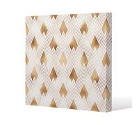 Golden geometric shapes (Canvas Print) / 61 x 61 x 4cm Benjamin Tate Design Natural One Size