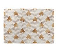 Golden Geometric Shapes Rug Benjamin Tate Design Natural Large