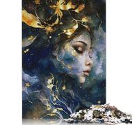 Golden Gilded Stars Jigsaw Puzzles for Adults 500 Piece Jigsaw Puzzles for Adults Puzzle 500 Pieces Jigsaws Gifts 500pcs (52x38cm)