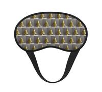Golden Glitter Christmas Tree Sleep Mask 100% Light Blocking Eye Mask for Sleeping, Sleep Mask for Unisex for Travel/Nap