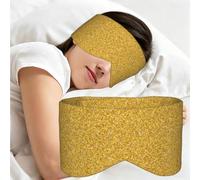 Golden Glitter Texture, Sleep Mask for Home Travel, Full Eye Covers Light Blocking Eye Mask Sleep Eye and Ear Muffs
