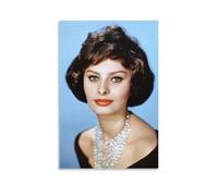 Golden Globe Winners Actress Sophia Loren Retro Poster Picture Print Canvas Poster Wall Paint Art Posters Decor Modern Home Artworks 08x12inch(20x30cm)