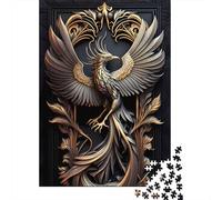 Golden Glory Phoenix Puzzle for Teenagers 1000 Pieces Puzzle Brain Teaser Puzzles For Adults 1000pcs (75x50cm)