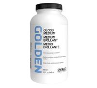 GOLDEN Gloss Medium, 946 ml Jar, Professional Acrylic Medium, Transparent