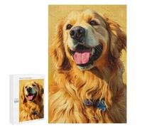 Golden Glow Dog Jigsaw Puzzle, 1000 PCS, Indoor Activity for The Home, A Mindful Leisure Activity for Puzzle Lovers, at Home