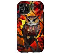Golden Glow Owl with Autumn Leaf Highlights Case for iPhone 11 Pro