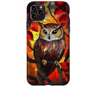 Golden Glow Owl with Autumn Leaf Highlights Case for iPhone 11 Pro Max