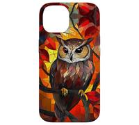 Golden Glow Owl with Autumn Leaf Highlights Case for iPhone 14