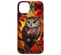 Golden Glow Owl with Autumn Leaf Highlights Case for iPhone 14 Plus