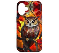 Golden Glow Owl with Autumn Leaf Highlights Case for iPhone 16
