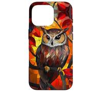 Golden Glow Owl with Autumn Leaf Highlights Case for iPhone 16 Pro