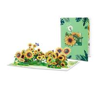 Golden Glow Sunflower 3D Pop Up Greeting Card