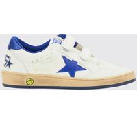 GOLDEN GOOSE Boy's Ball Star Distressed Leather Sneakers with Velcro Straps - Size: 40 - male