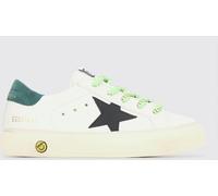 GOLDEN GOOSE Boy's May Leather Sneakers with Contrast Star - Size: 32 - male