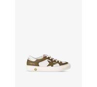 Golden Goose Boys Mid Green Kids' May Logo-embellished Leather Low-top Trainers Eur 29 / 11 Uk Kids