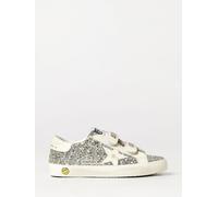 GOLDEN GOOSE Boy's Old School Sneakers in Leather and Glitter Fabric - Size: 33 - female