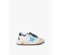 Golden Goose Boys White/comb Kids' Ballstar Logo-print Leather Low-top Trainers Eur 24 / 7 Uk Kids