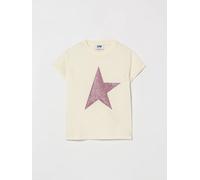 GOLDEN GOOSE Cotton T-Shirt with Glitter Star - Size: 10 - female