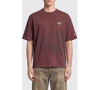 GOLDEN GOOSE Cotton T-shirt with Printed Logo and Dropped Shoulders - Size: L - male