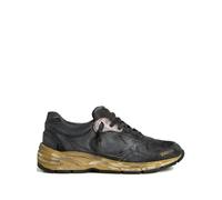 Golden Goose Dad-Star in black naplak and crackle leather 36-37-38-39-40