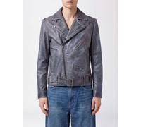 GOLDEN GOOSE Distressed-Effect Cowhide Leather Biker Jacket - Size: 50 - male