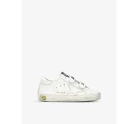 Golden Goose Girls White Kids Old Skool Distressed Leather Low-top Trainers 6 Months-5 Years Eur 24 / 7 Uk