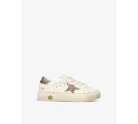 Golden Goose Girls White/oth Kids May Glitter-star Low-top Leather Trainers 6-9 Years Eur 29 / 11 Uk