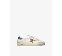 Golden Goose Gold Comb May Glitter Star-embellished Leather Trainers 6-9 Years Eur 30 / 12 Uk Kids