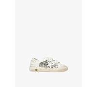 Golden Goose Golden Goose Kids' May Logo-Print Leather Low-Top Trainers White/Comb Eur 32 / 13 UK Kids
