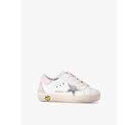 Golden Goose Golden Goose Kids' Super Star Star-Embroidered Leather Low-Top Trainers Silver Com Eur 24 / 7 UK Kids