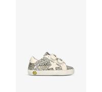 Golden Goose Golden Goose Old School Glitter-Embellished Leather Low-Top Trainers 6 Months-5 Years Gold Eur 20 / 4 UK Kids
