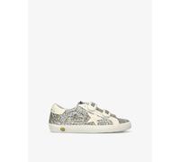 Golden Goose Golden Goose Old School Glitter-Embellished Leather Low-Top Trainers 9-12 Years Gold Eur 38 / 5 UK Adult